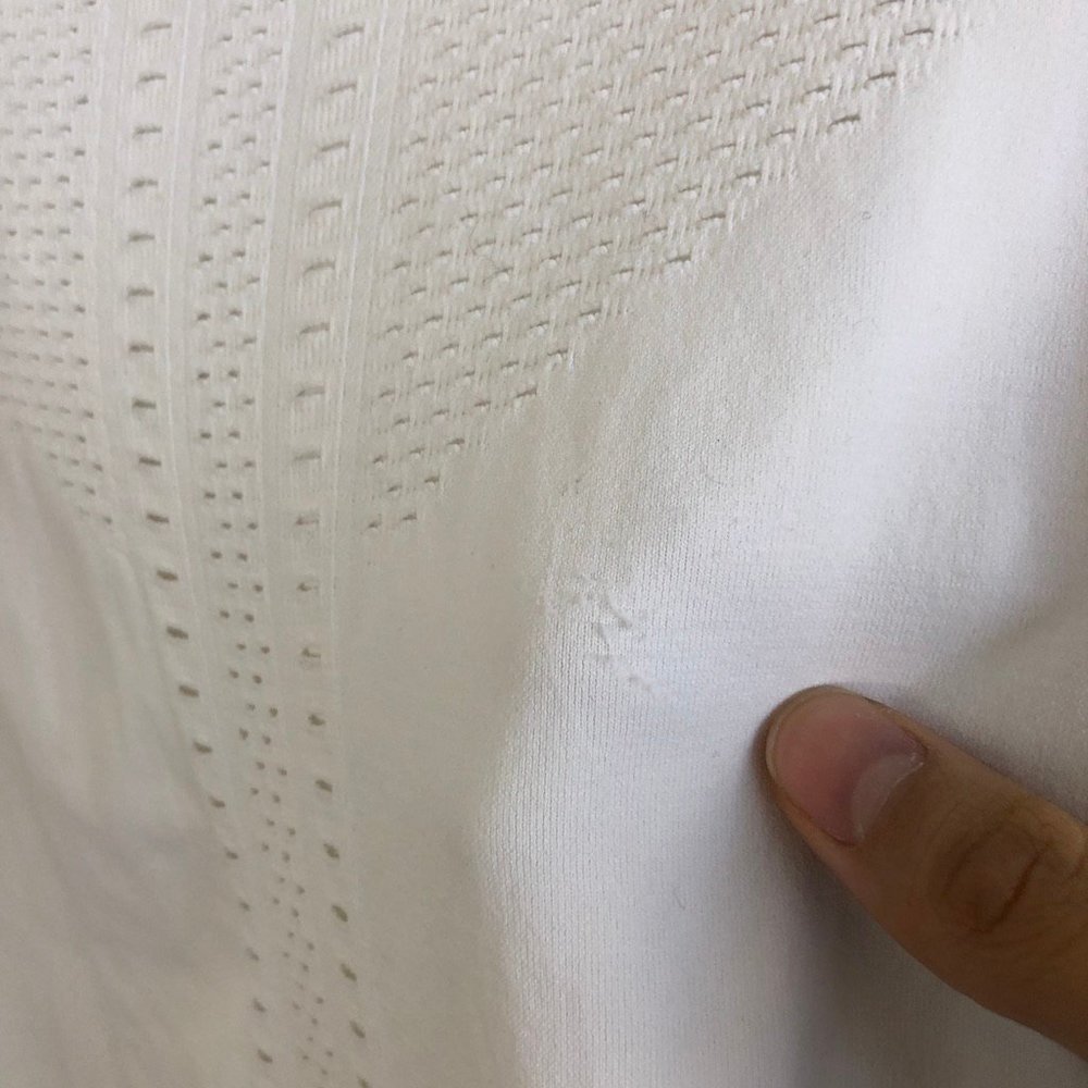 SOLD Athleta Bright White Foothill Mesh Tee - Picture 5 of 5